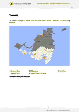 example page 4 from our offline Travel Guide for Sint Maarten